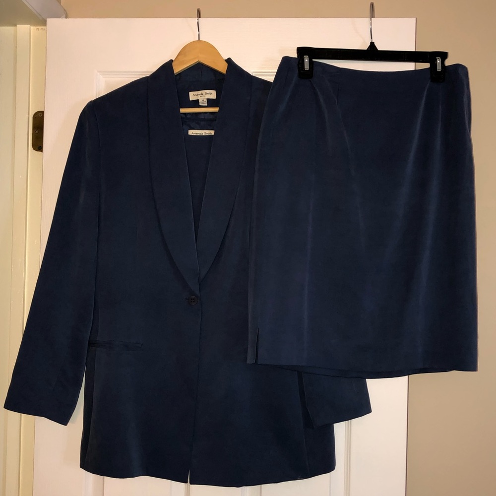 💙 Amanda Smith 3-piece skirt suit set - Sz 14